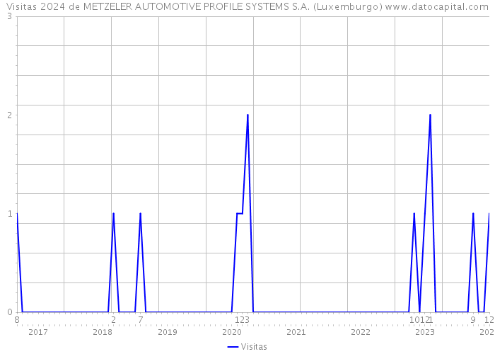 Visitas 2024 de METZELER AUTOMOTIVE PROFILE SYSTEMS S.A. (Luxemburgo) 