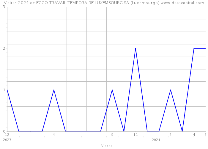 Visitas 2024 de ECCO TRAVAIL TEMPORAIRE LUXEMBOURG SA (Luxemburgo) 